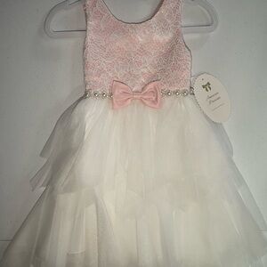 American Princess Pink Lace and White Tulle Dress